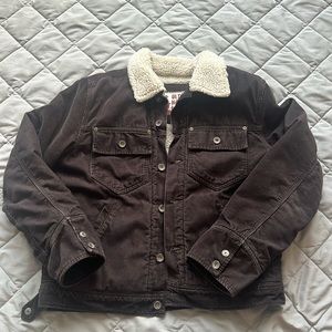 Deep Brown Old Navy Corduroy Worker Jacket Winter/Fall Small
